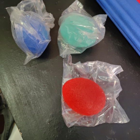 Physical therapy exercise hand & wrist bars and squeeze stress eggs - Picture 7 of 12